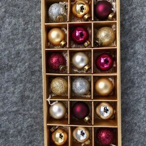 Crate & Barrel - Metallic Christmas Tree Ball Ornaments